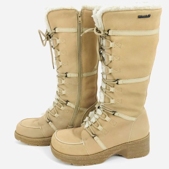Women's Tan Winter Boots - Picture 3 of 9